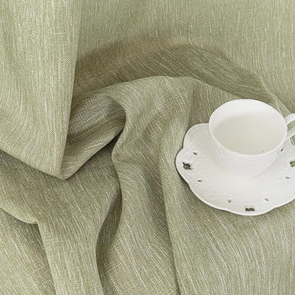 MYSKY HOME Sage Green Sheer Curtains Short Window Treatment Panels Light - Image 8