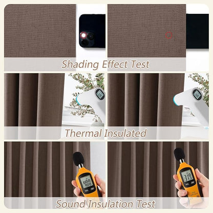 100% Blackout Curtains 120 Inch Length 2 Panels Set - Image 5
