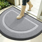 OLANLY Half Circle Front Door Mat Outside 35x23 All-Season Rubber Doormat | Ash by OLANLY