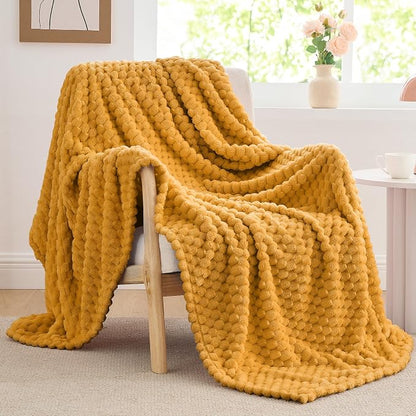 BEDELITE Mustard Yellow Throw Blanket - Image 4