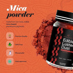 BeePoint Burgundy Edible Luster Dust 15g - Food Grade, Vibrant Color Shimmer Powdered Dust for Drinks, Cocktails, Cake Decorating, Baking, Chocolates, Candy, Sweets, & Cookies - Vegan & Gluten Free