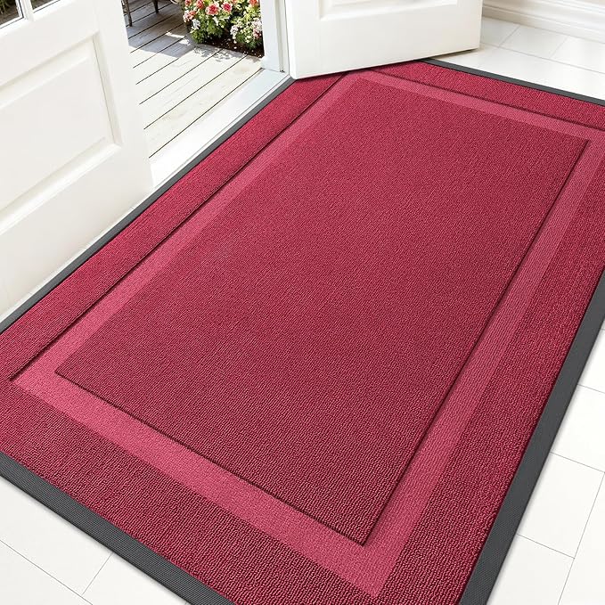 OLANLY Front Door Mat Outside 59x34, All-Season Heavy-Duty Rubber Doormat | by OLANLY