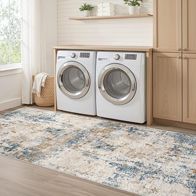 LOONGRUG Runner Rug 3x10 Washable Non-Slip Kitchen Neutral Modern Rug | - Image 7