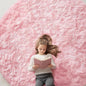 OLANLY Pink Round Rugs for Bedroom by OLANLY