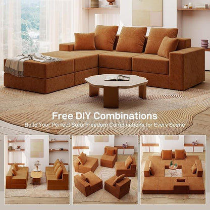 Living&Giving 101" U-Shaped Cloud Sectional Couch - Image 5