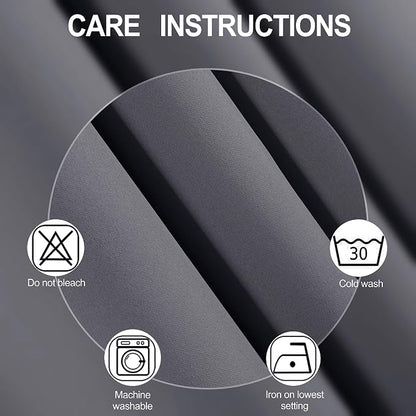 Grey Thermal Blackout Curtains/52 x 54 Inch/Set of 2 Panels Room Darkening - Image 4