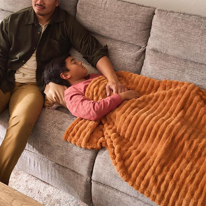Bedsure Soft Burnt Orange Throw Blanket - Image 9