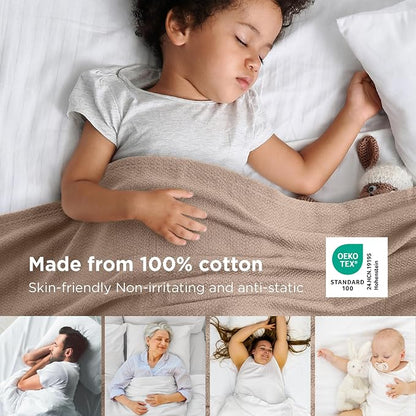 Bedsure GentleSoft 100% Cotton Blanket Queen Size - Image 2