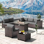 Kullavik 8 Pieces Outdoor Patio Furniture Set, Sectional Sofa Set by KULLAVIK
