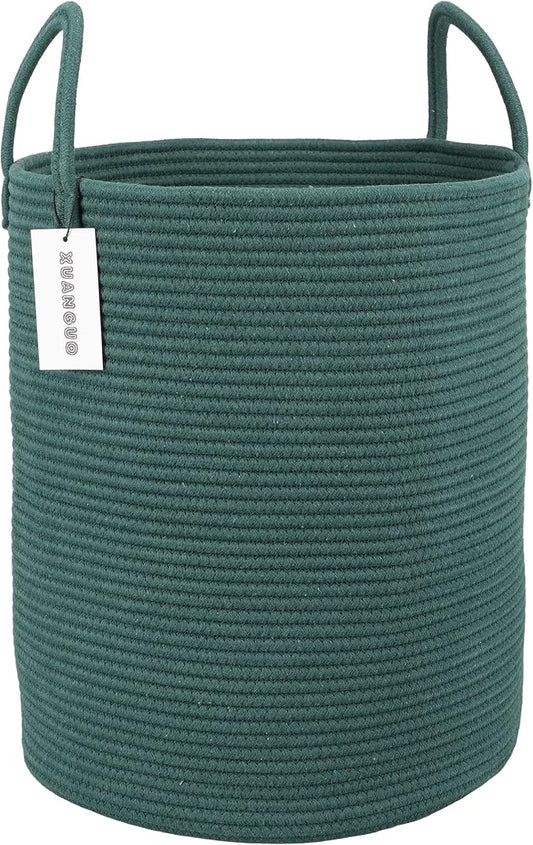 XUANGUO Cotton Rope Laundry Basket Hamper by XUANGUO