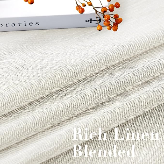 H.VERSAILTEX Natural Linen Semi Sheer Curtains - Image 4