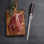 PAUDIN Carving Knife, 10 Inch Professional Ham Slicing Knife with Sheath, High Carbon Stainless Steel Meat Cutting Knifes, Spanish Style Sharp Slicer Knives with Ergonomic Pakkawood Handle, Gift Box