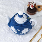 Tea Cozy Suitable for a 600ml,20oz Tea Pot,Teapot Warmer -100% Acrylic Fibers Filling,Two Piece (Blue Tree)