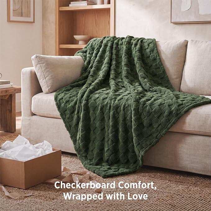 Bedsure GentleSoft Olive Green Spring Throw Blanket - Image 5