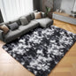 Black and White Area Rugs for Living Room, 5x8 Fluffy Bedroom Rug, Soft Plush by ONASAR