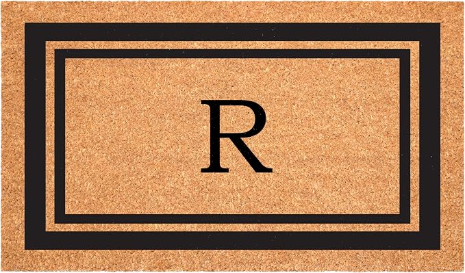 Calloway Mills 152961830R Black Border 18" x 30" Monogram Doormat by Callowaymills