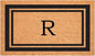Calloway Mills 152961830R Black Border 18" x 30" Monogram Doormat by Callowaymills