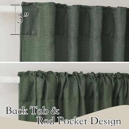 RYB HOME Sheer Curtains 102 inches, Extra Long Floor to Ceiling Curtains | Half - Image 2