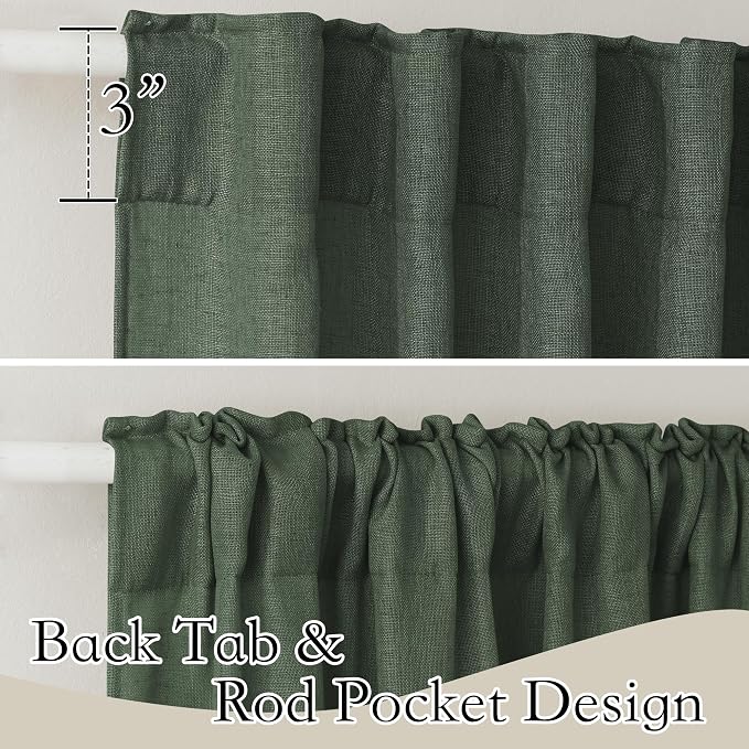 RYB HOME Linen Semi Sheer Curtains - Image 2