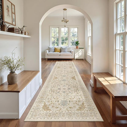 Madane Hallway Runner Rug 2'6''x10' Kitchen Runners Vintage, Soft Low Pile - Image 2