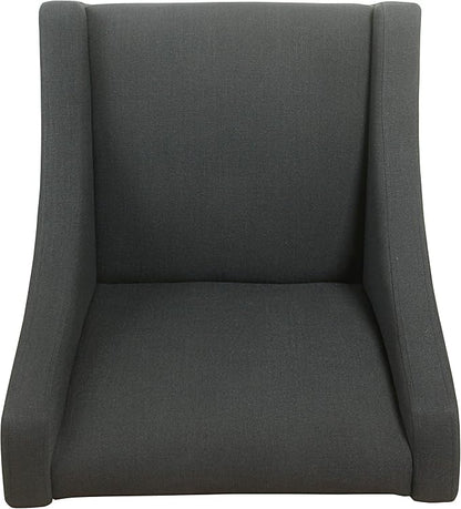 Homepop Home Decor | Upholstered Classic Swoop Arm Accent Chair | Accent Chairs - Image 6