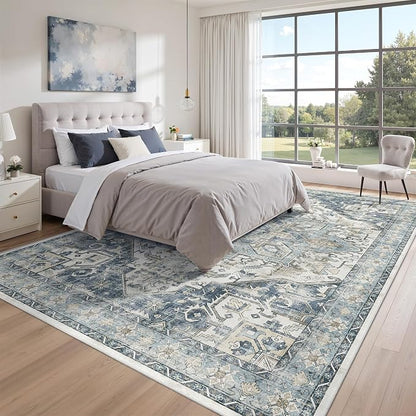 10x12 Area Rugs for Living Room, Large Washable Rug, Dining Room, Low Pile - Image 9