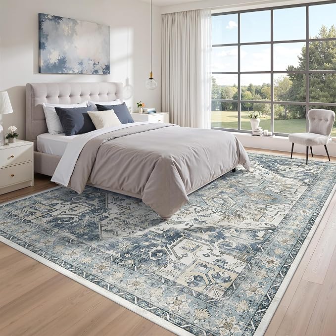 8x10 Area Rugs for Living Room, Large Washable Rug, Dining Room, Low Pile - Image 9