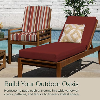 Honeycomb Outdoor Chaise Lounge Cushion - Image 4