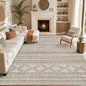 cotiled 10x13 Area Rugs Washable Boho Living Room Rug Coffee Brown | Solve by COTILED