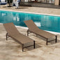 Crestlive Products Lounge Chair Outdoor Set of 2, Aluminum Pool Chaise Lounge by CrestliveProducts