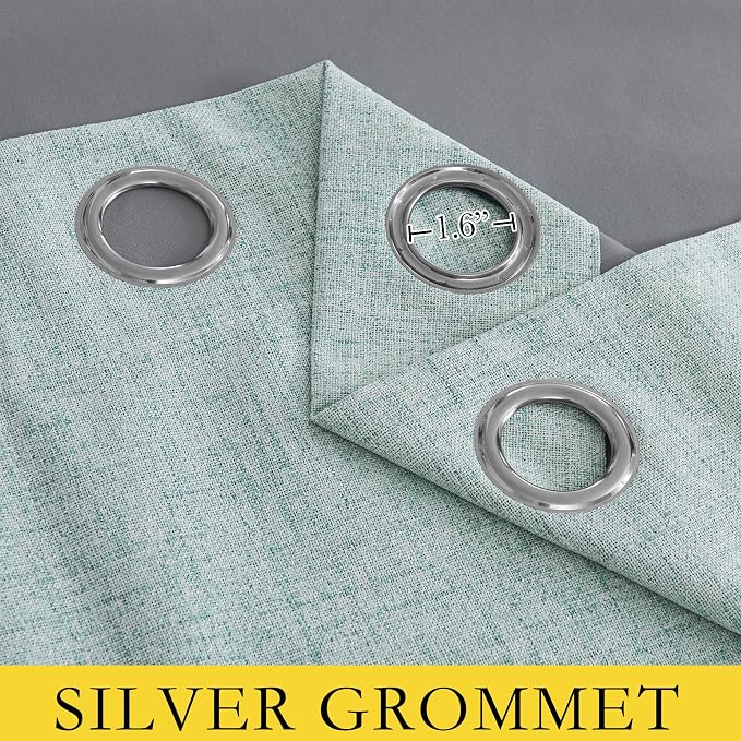 NICETOWN 100% Absolutely Blackout Linen Curtains - Image 6