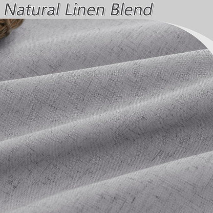 Grey 100% Blackout Curtains 90 Inch Length 2 Panels Set - Image 3