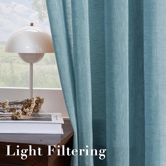H.VERSAILTEX Natural Linen Semi Sheer Curtains - Image 7