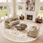 Round Rug 8ft, Circle Rug for Dining Room Table, Dining Room, Nursery Room by Zesthome