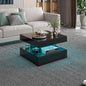 HedoAjim Small Black Led Coffee Table by HedoAjim