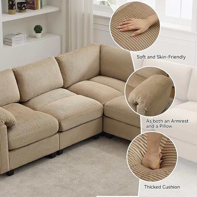 87'' U-Shaped Sectional Sofa - Image 3