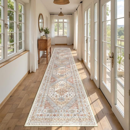 Hallway Runner Rug 2x12 Extra Long Washable Runner, Non Slip Runner by Restydon