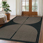 Lahome Modern Rainbow Easy Jute Carpet, Washable 5x7 Area Rugs by Lahome