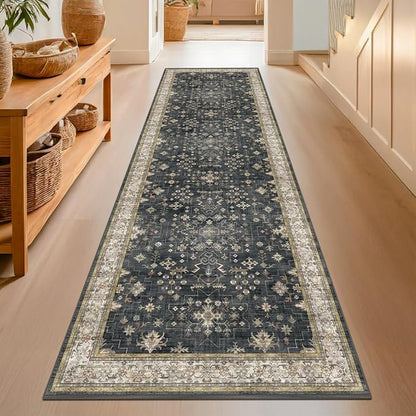 Black Washable 10ft Long Runners by HazoHaus
