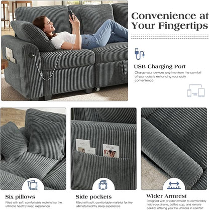 Ihanherry 8-Seater Large Sectional Sofa Bed - Image 6