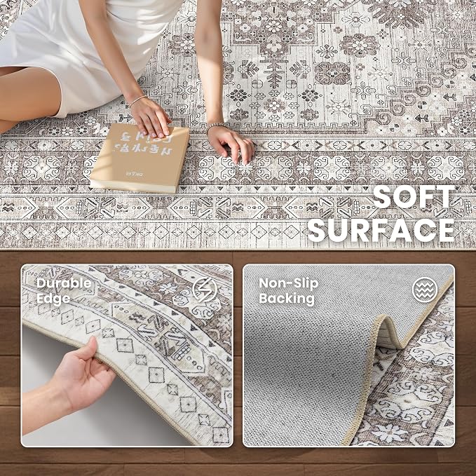 2x6 Runner Rug Non Slip, Washable Hallway Runner Rug, Nursery Room, Soft Runner - Image 5