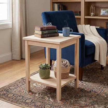 International Concepts Portman Accent Table 16"W × 14"D × 20"H, Solid Parawood - Image 2