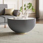 SSLine Bowl-Shape Coffee Table Modern Sintered Stone Top Coffee Table in Grey by SSLine