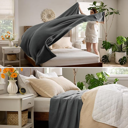 Bedsure GentleSoft 100% Cotton Blanket Queen Size - Image 4
