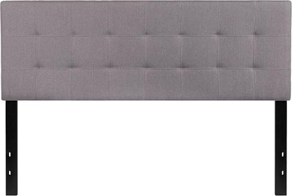 Flash Furniture Bedford Tufted Upholstered Queen Size Headboard in Light Gray - Image 8