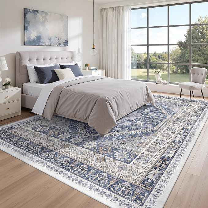 9x12 Area Rugs for Living Room, Large Washable Rug, Dining Room, Low Pile - Image 9