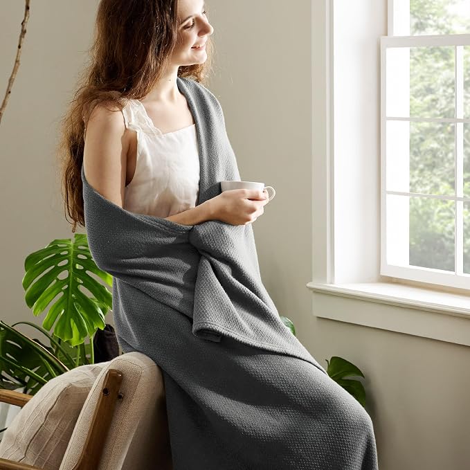Bedsure GentleSoft 100% Cotton Large Throw Blanket - Image 4