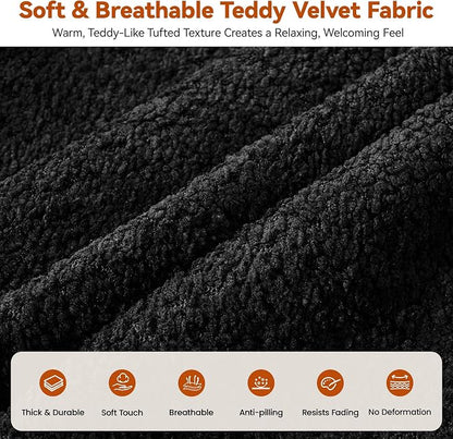MONVANE 103'' Modular Sectional Sofa, Comfy Teddy Velvet Cloud Couch - Image 6