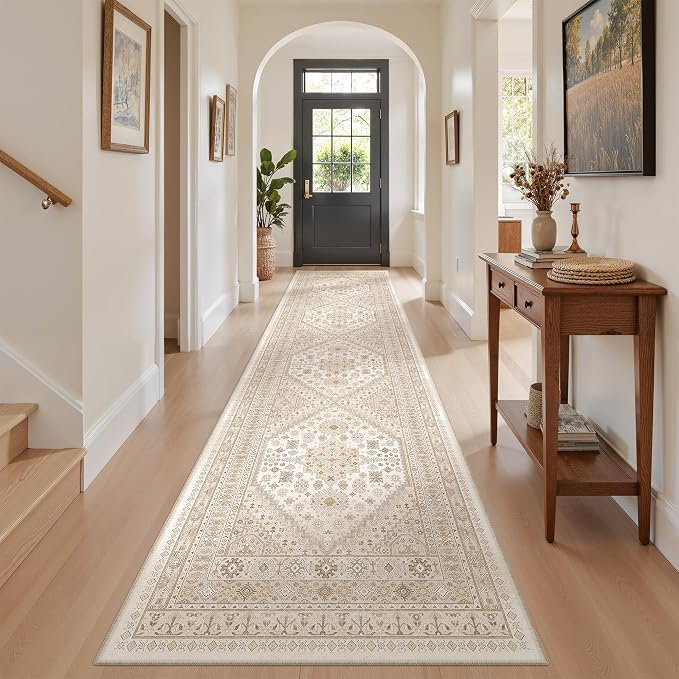 2'6 x 10' Runner Rug Non Slip, Washable Kitchen Rugs, Living Room, Long Rug - Image 3