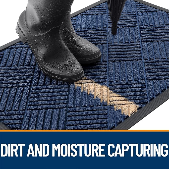 OLANLY Front Door Mat Outside Entrance 47x32, Waterproof Heavy-Duty Doormat | - Image 3